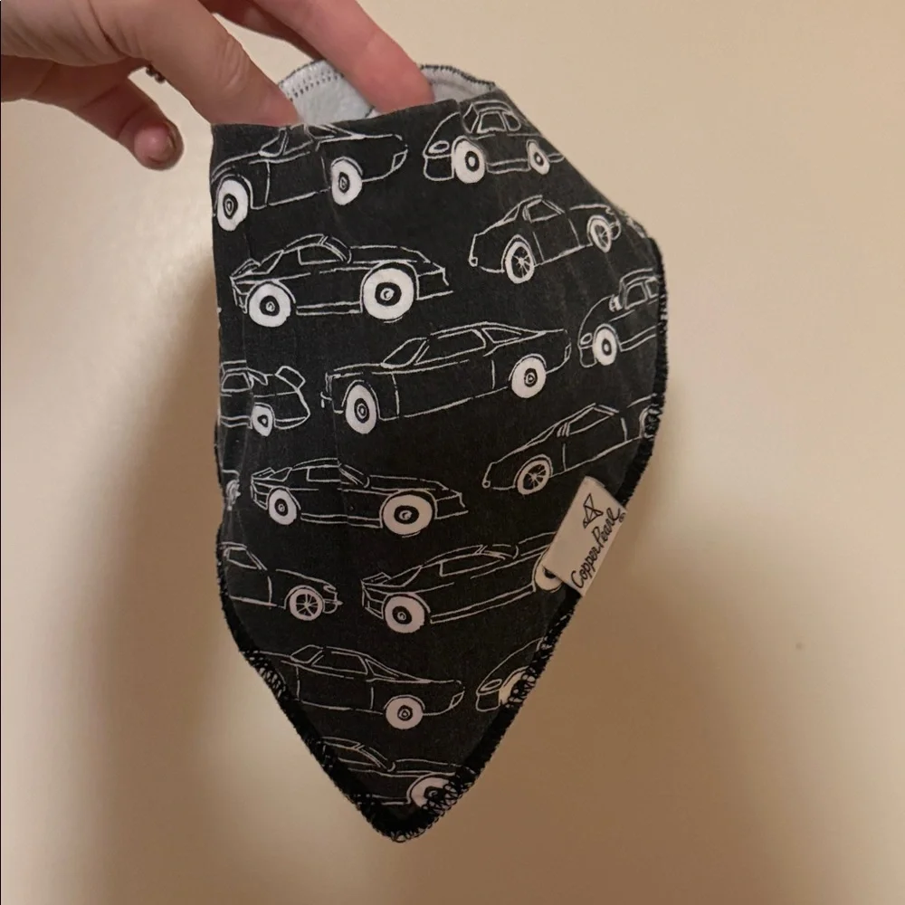 Copper Pearl Baby Bandana Bibs - Blue, Gray, Black